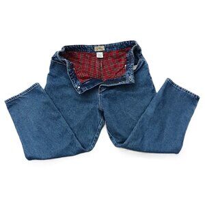 L.L.BEAN flannel-lined Comfort Waist jeans. Size 16 Pet.